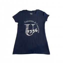 T-shirt blu Unicam donna